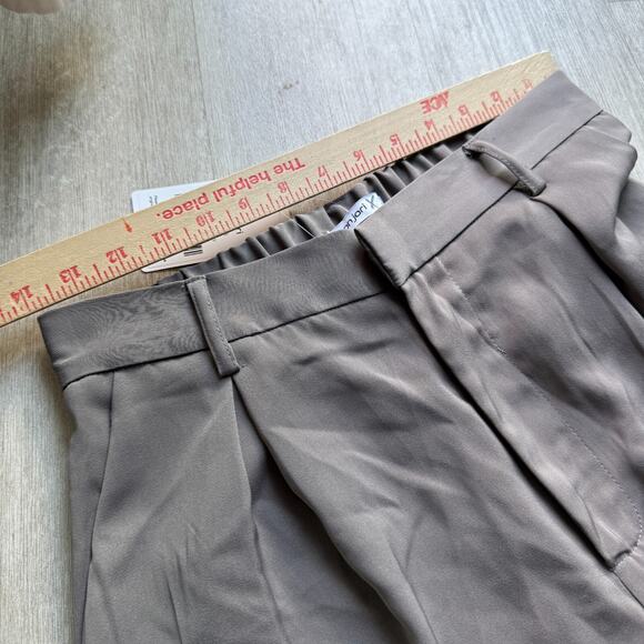 Tronjori Dress Pants Wide Leg Trousers Gray Womens M 28x28 NWT Boho Airy Flowy - Picture 3 of 8